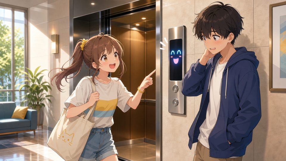 The Elevator Practiced Small Talk illustration