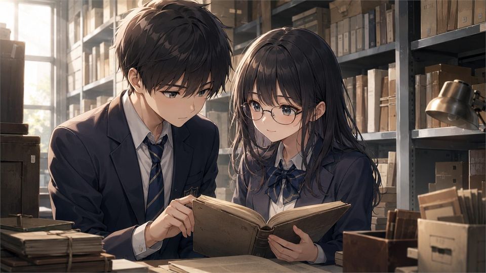 The Girl in the Quiet Archive illustration