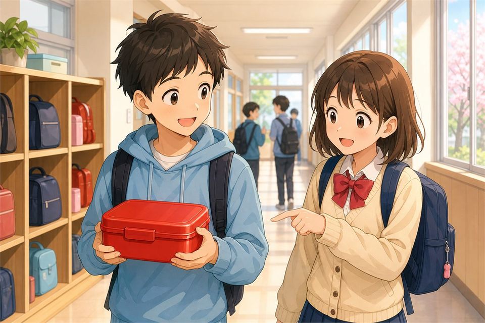 The Red Lunch Box illustration